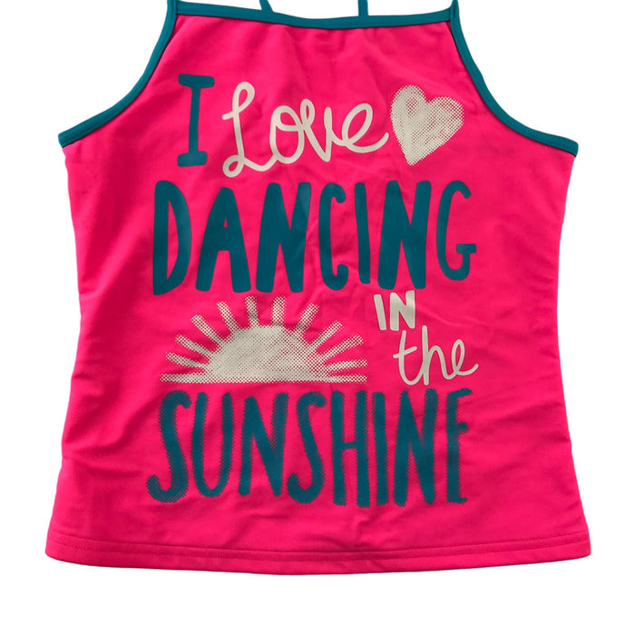 George 10-11 years pink sunshine swim tank top