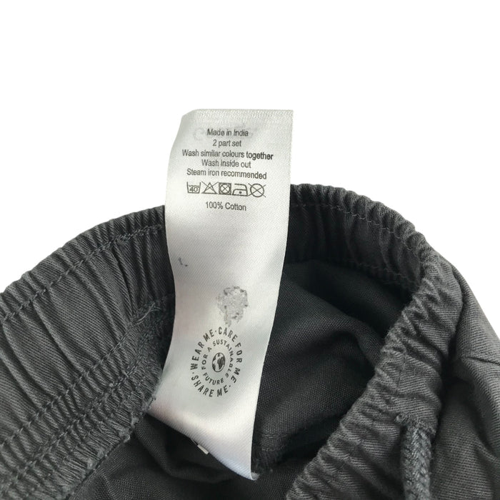 George 4-5 years dark grey plain elasticated waist cotton shorts