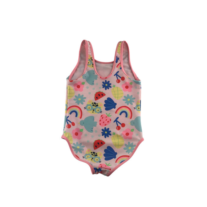 George 5-6 years pink strawberry, cherry bird swimsuit