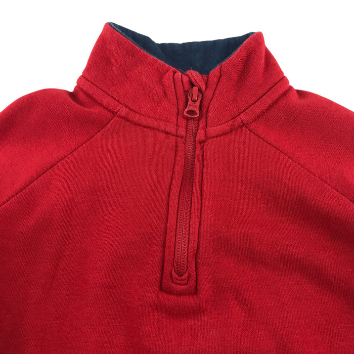 George 5-6 years red quarter zip pocket sweater