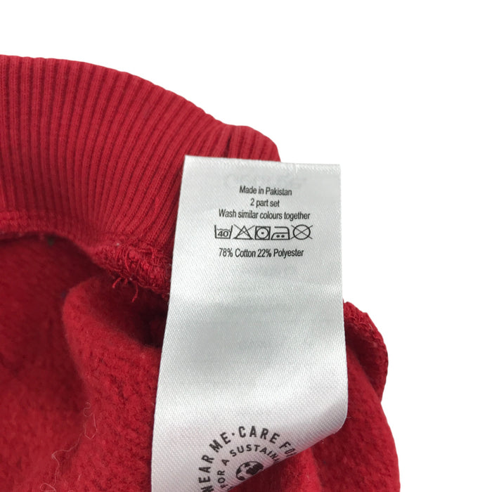George 5-6 years red quarter zip pocket sweater