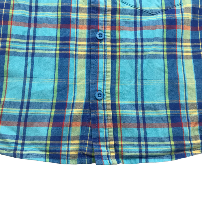 George 5 years blue checked short sleeve shirt