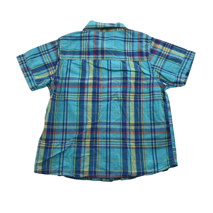 George 5 years blue checked short sleeve shirt
