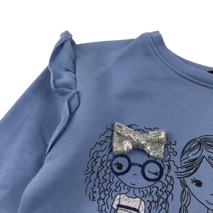 George 5 years blue girls character print sweater