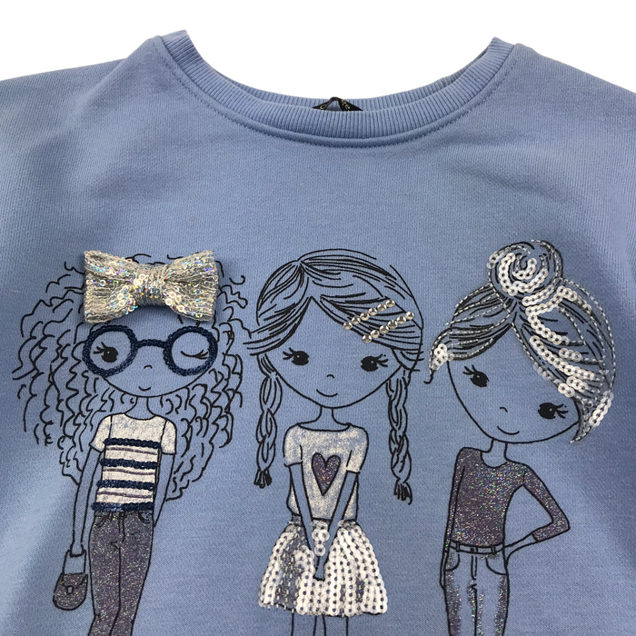 George 5 years blue girls character print sweater