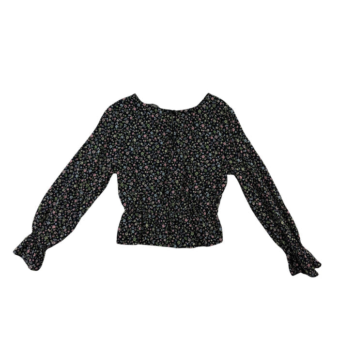 George 6-7 years black floral blouse viscose