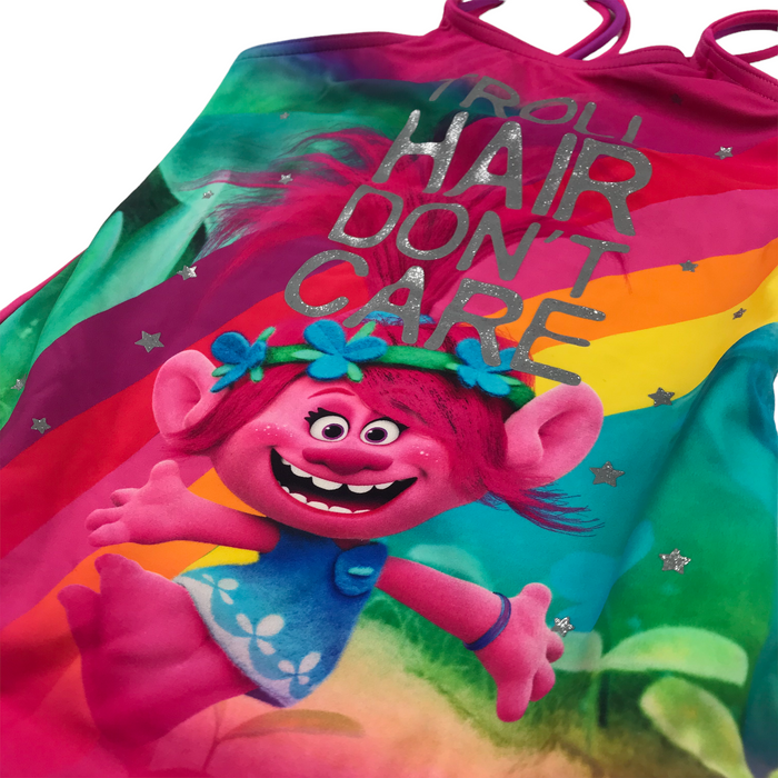 George 6-7 years pink Trolls movie swimsuit