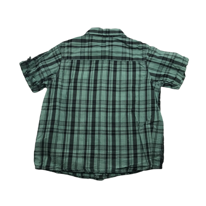 George 6 years mint green and black checked short sleeve shirt