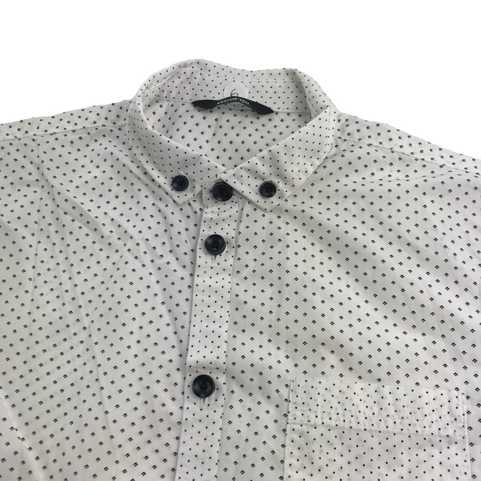 George 6 years white pattern short sleeve shirt