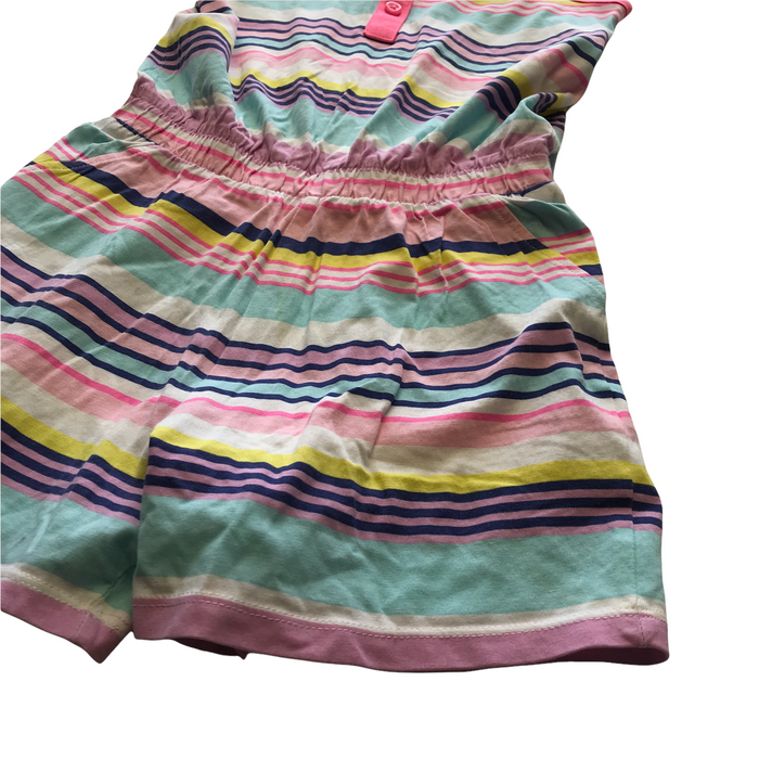 George 7-8 years pink and stripy playsuit