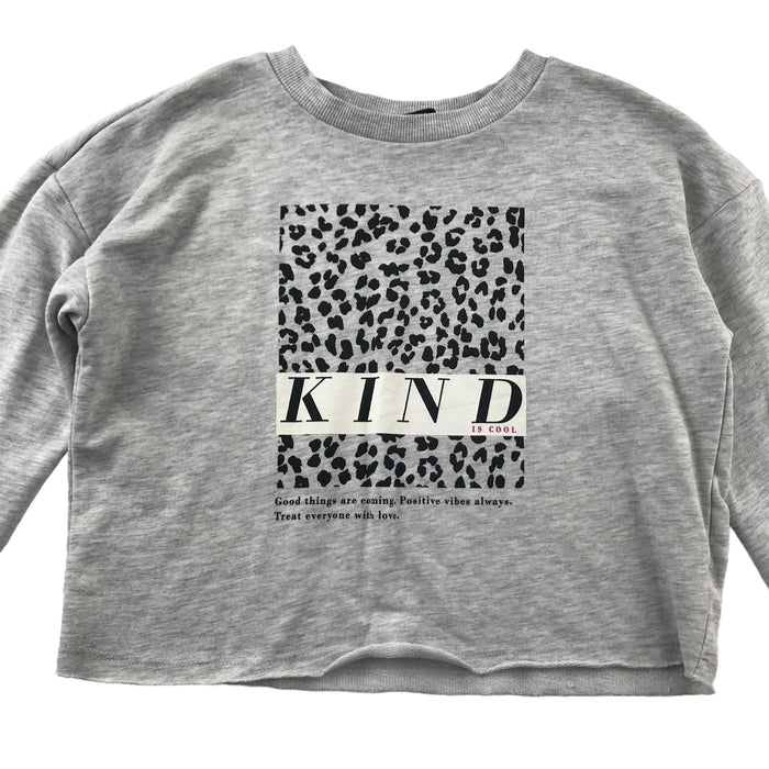 George 7 years grey leopard print sweater