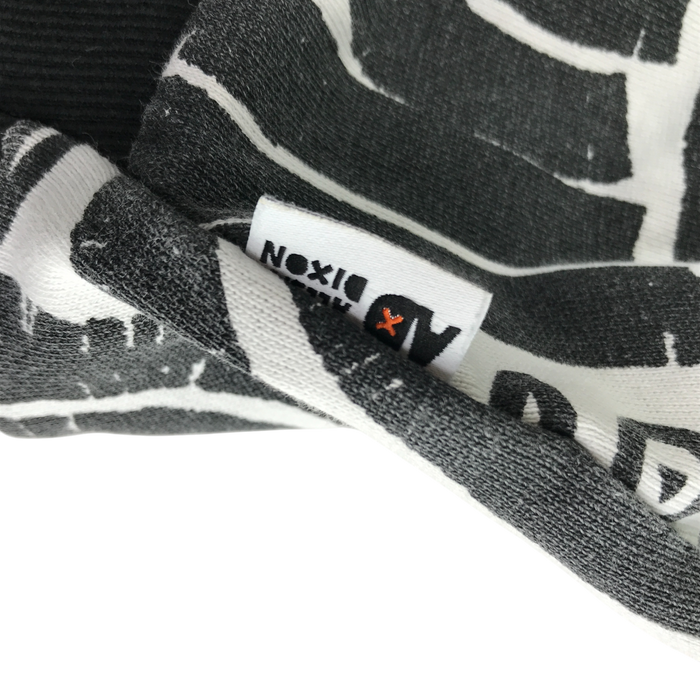 George 8-9 years black white zip up geometric print cotton hoodie