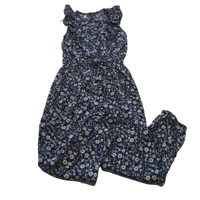 George 8-9 years navy blue and floral jumpsuit
