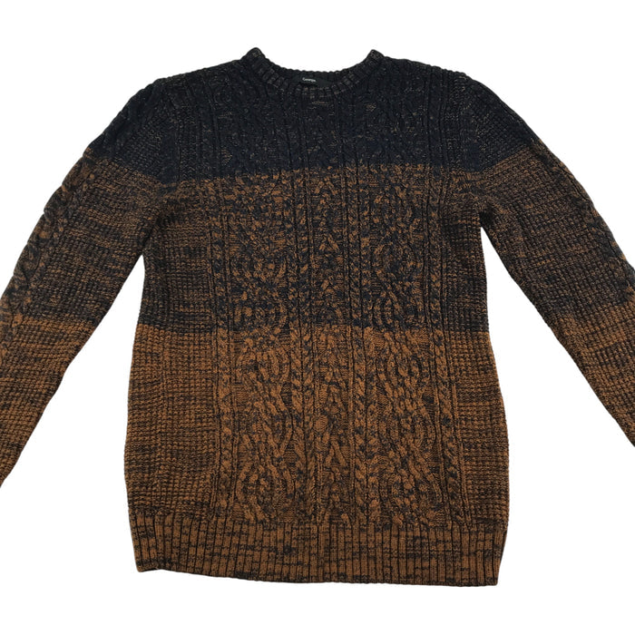 George men's S brown cable knit jumper