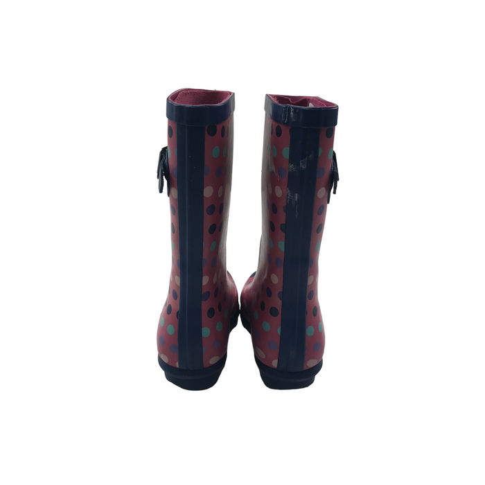 George size UK 11 (jr) pink polka dot wellie boots