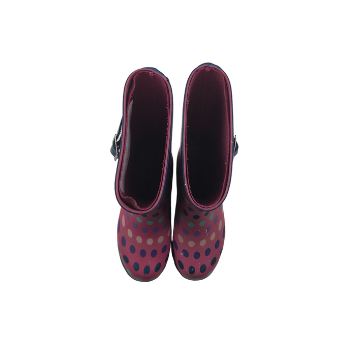 George size UK 11 (jr) pink polka dot wellie boots