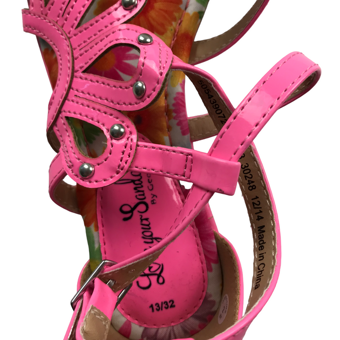 George size UK 13 (jr) pink flower sandals