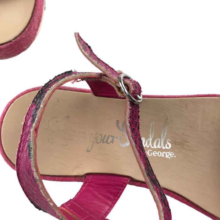 George size UK 4 fuchsia sandals