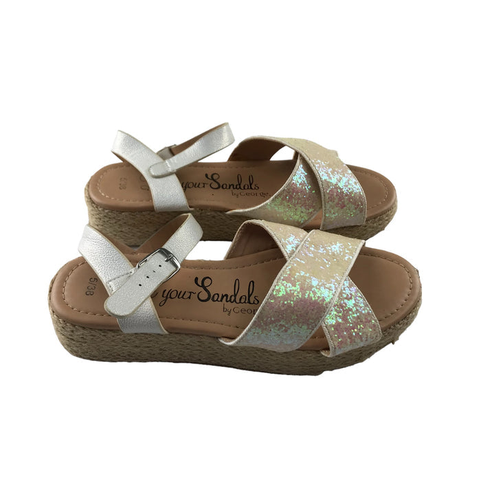 George size UK 5 pink sequin strap sandals