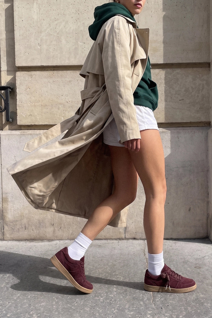 George Sneaker Burgundy Suede Sneaker Larroudé