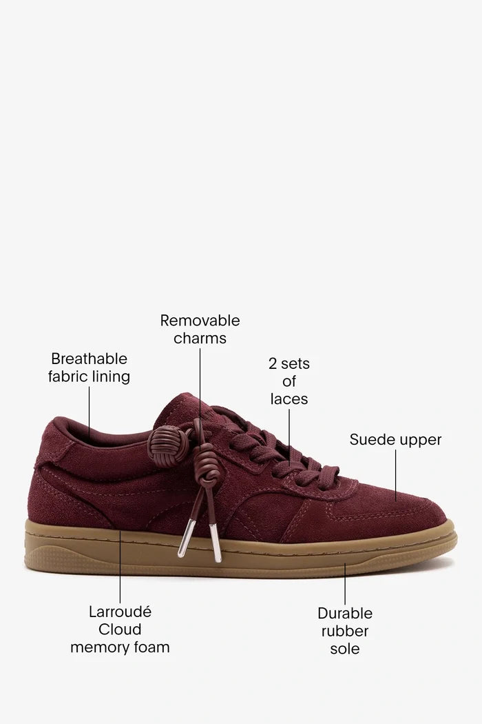 George Sneaker Burgundy Suede Sneaker Larroudé