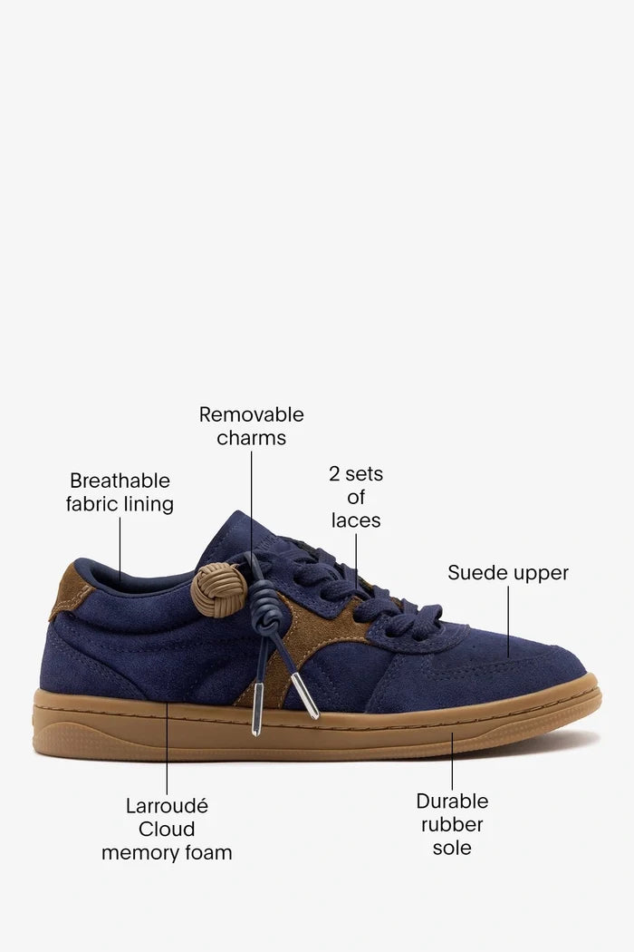 George Sneaker Navy Suede Sneaker Larroudé