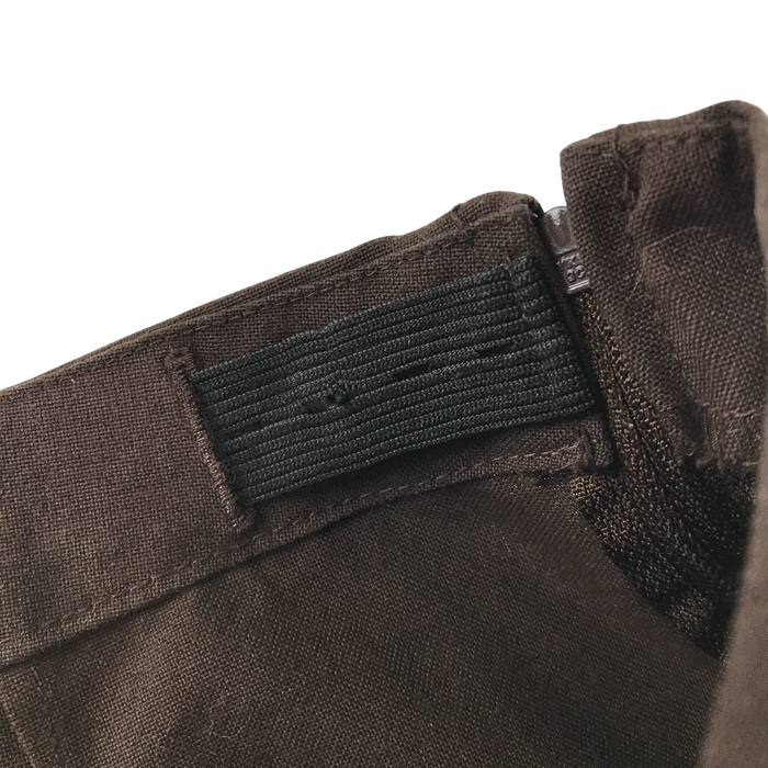 Girls brown pleated adjustable waist school skirt