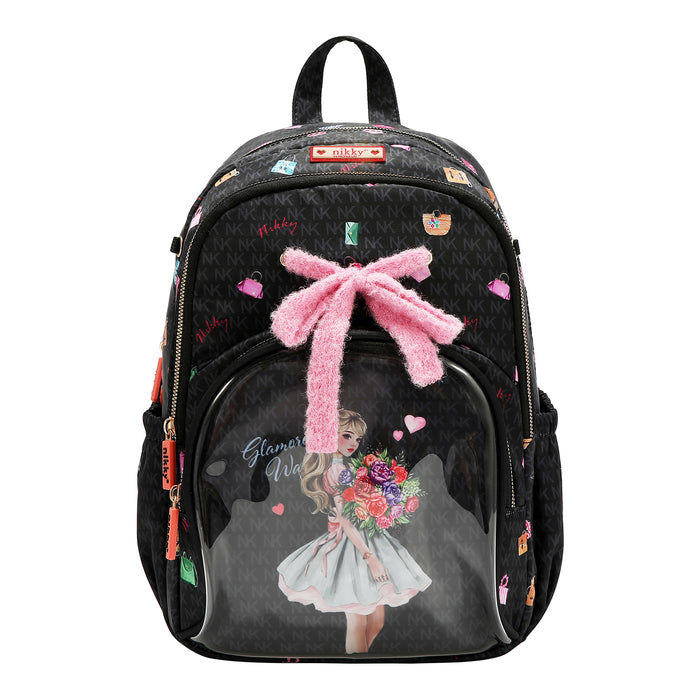 GLAMOROUS WALK MEDIUM NYLON BOW BACKPACK