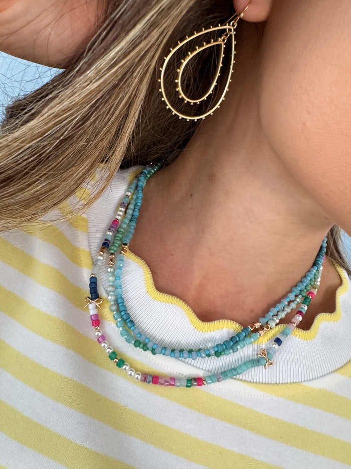 Lou and Co Gold Accent Beaded Necklace – women's jewelry - necklace