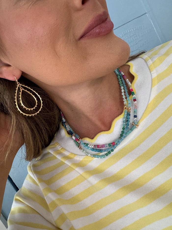 Lou and Co Gold Accent Beaded Necklace – women's jewelry - necklace
