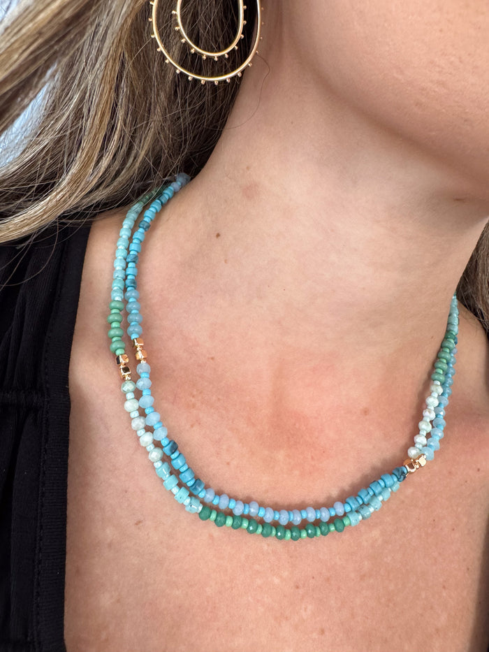 Lou and Co Gold Accent Beaded Necklace – women's jewelry - necklace