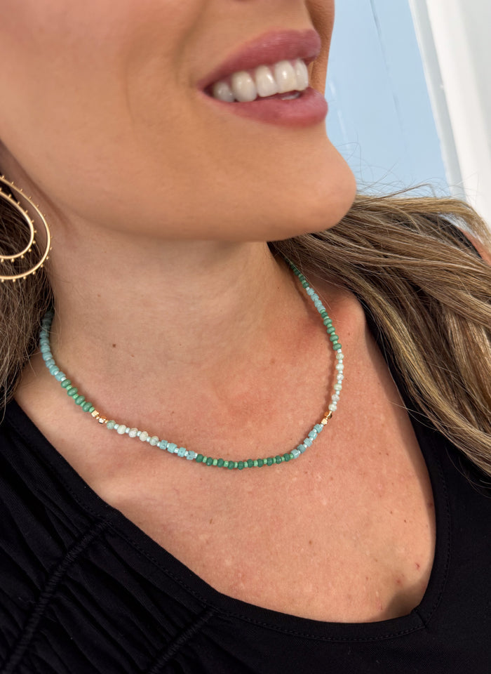 Lou and Co Gold Accent Beaded Necklace – women's jewelry - necklace