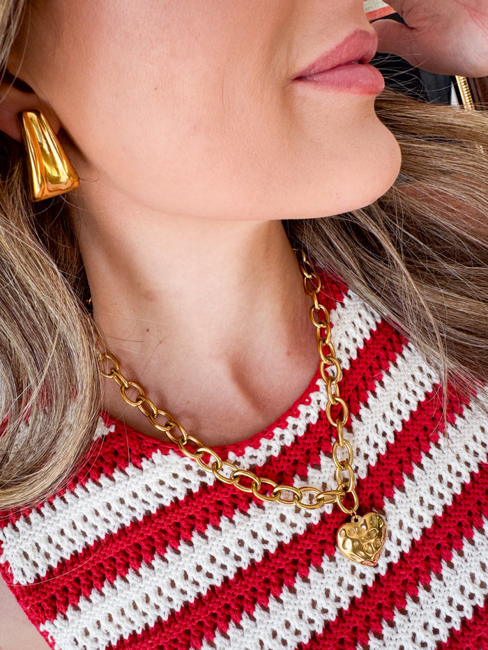 Treasure Jewels Golden Love Necklace – women's jewelry - necklace