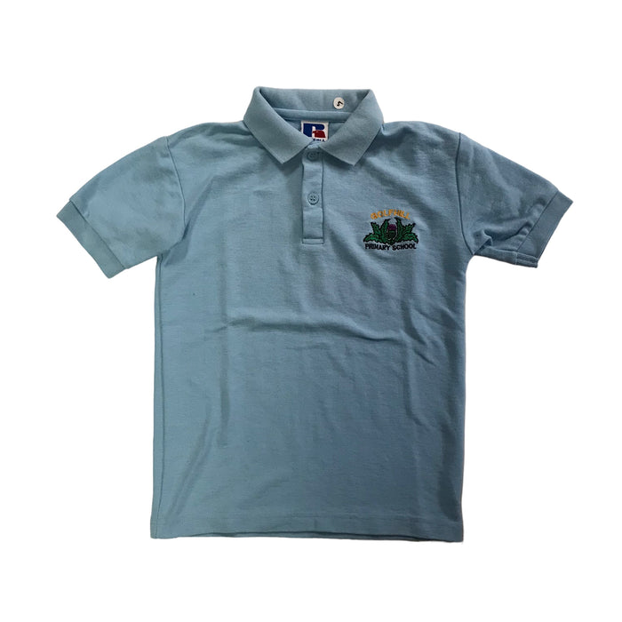 Golfhill Primary light blue polo shirt