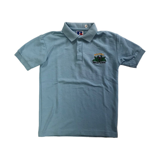 Golfhill Primary light blue polo shirt