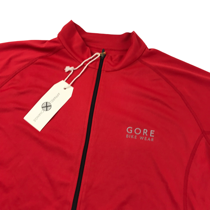 Gore men's XXL red short sleeve cycling top