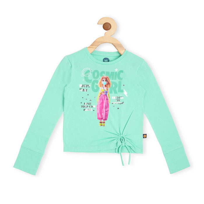GRAPHIC KNIT TOP VTM08-026 FLAMINGO-PINK