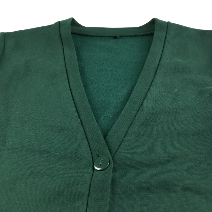 Green girls jersey school cardigan
