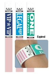 Green "One Day Pass" One-Day Expiring Tyvek Wristband - 06885