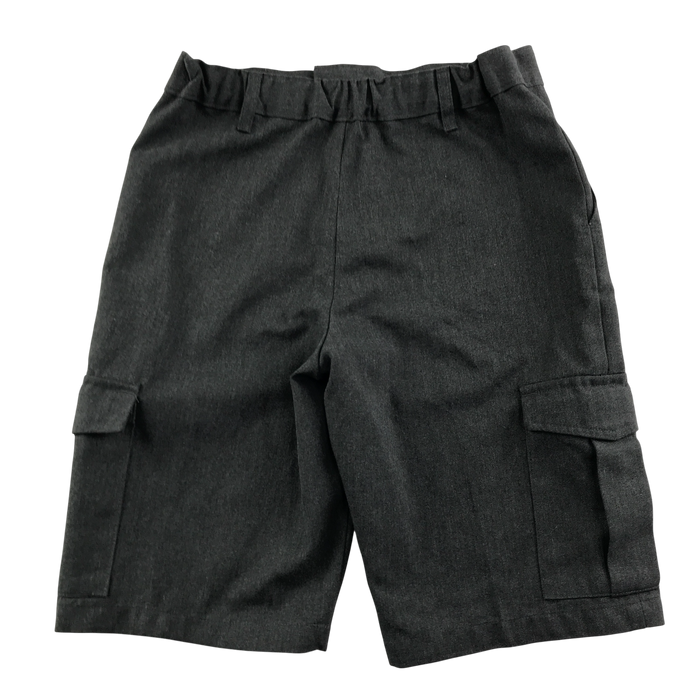 Grey boys cargo pockets school shorts