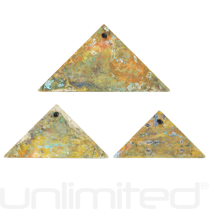 Grotta Sonora Sets of 3 Nickel Silver Triangular Chimes