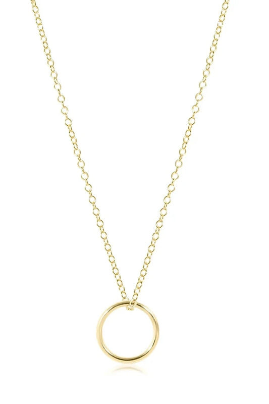 Halo Gold Charm 16" Necklace Gold