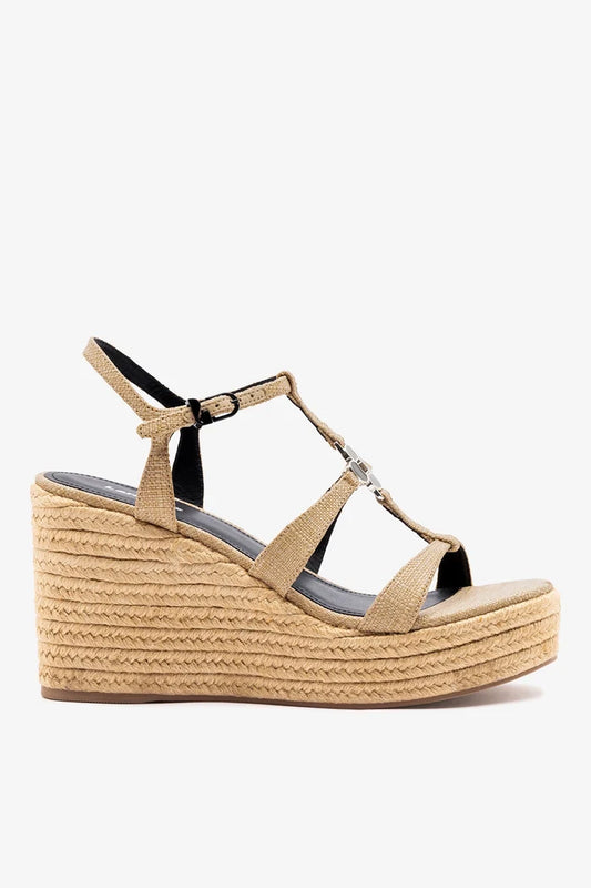 Hana Espadrille Sandal Beige Raffia Sandal Larroudé