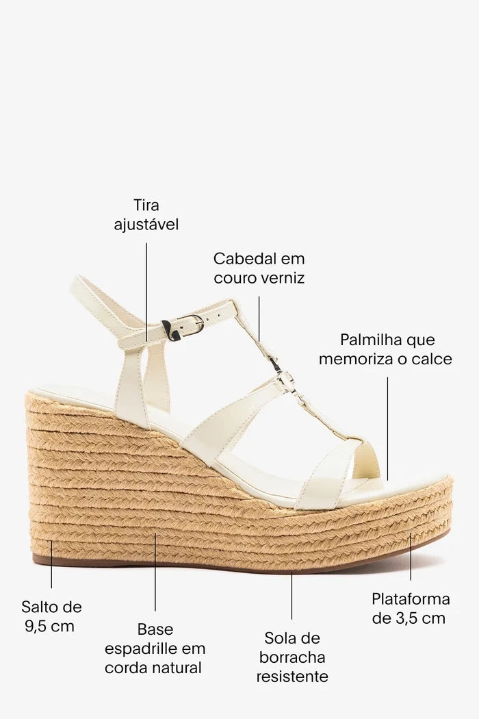Hana Espadrille Sandal Ivory Leather Sandal Larroudé
