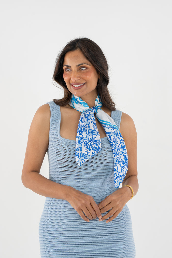 Hand-Stitched Silk Scarf