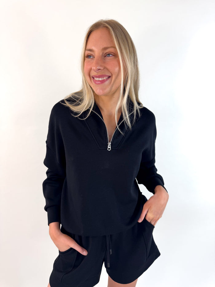 Hawley Half Zip- Black