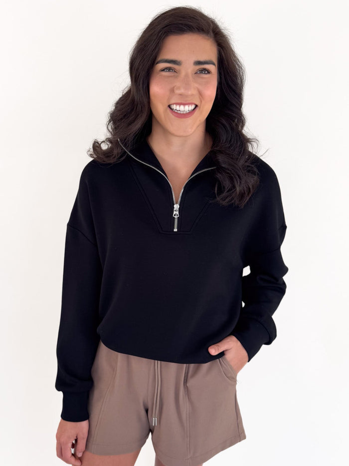 Hawley Half Zip- Black