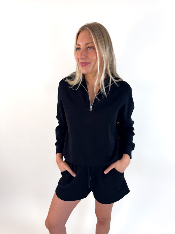 Hawley Half Zip- Black