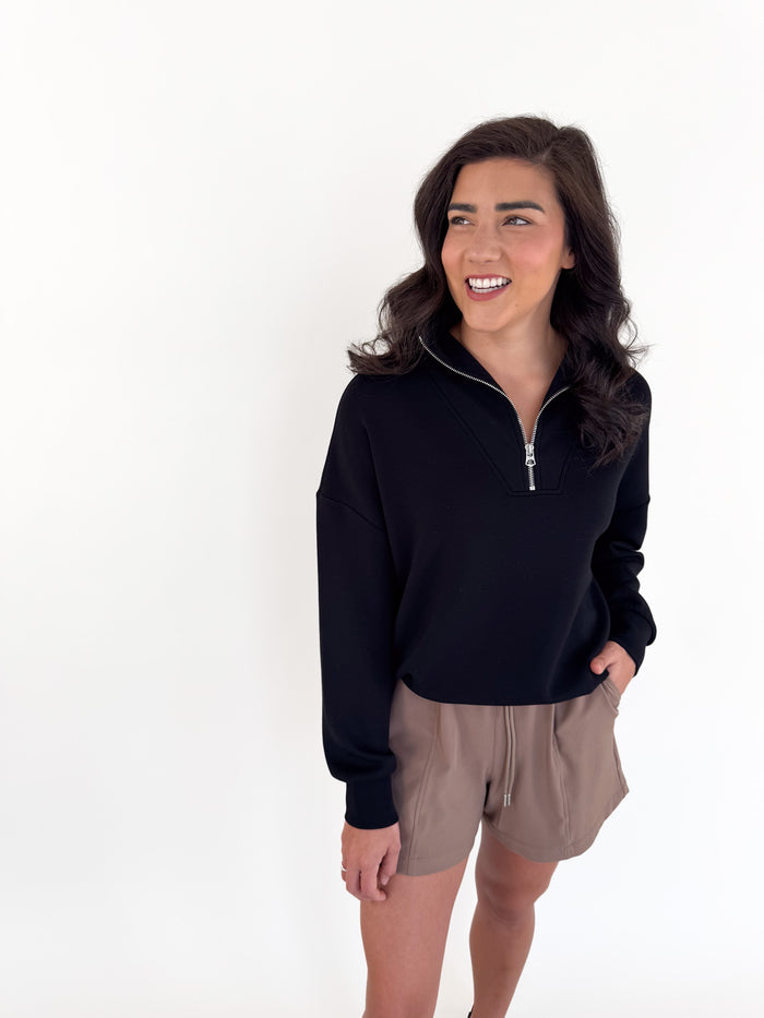 Hawley Half Zip- Black