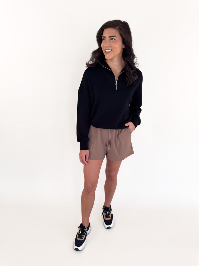 Hawley Half Zip- Black